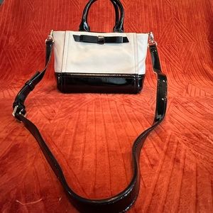 Kate Spade | Gigi | Satchel | White Leather | Black Patent Leather |